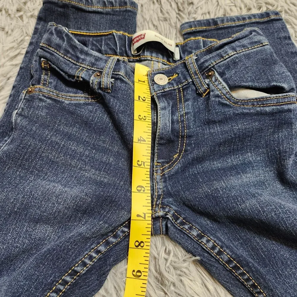 Levis 511 Slim Jeans Youth Girls‎ Size 8 Reg Low Rise Blue 24x22 Teens Stretch